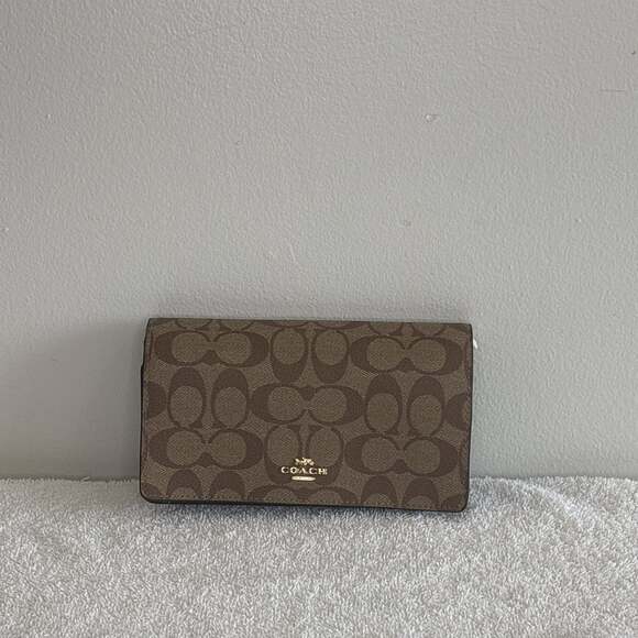 Coach Tri-Fold Wallet in Signature Canvas - Picture 1 of 5